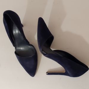 Banana Republic navy blue suede heels-sz 8 1/2